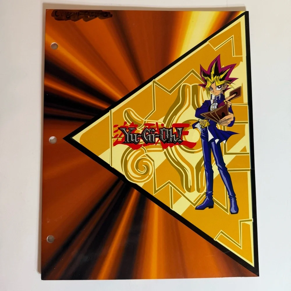 Yu-Gi-Oh! Yugioh Folders Lot Of 4 2003 Starpoint 3 Ring Hole Pockets Binder Used